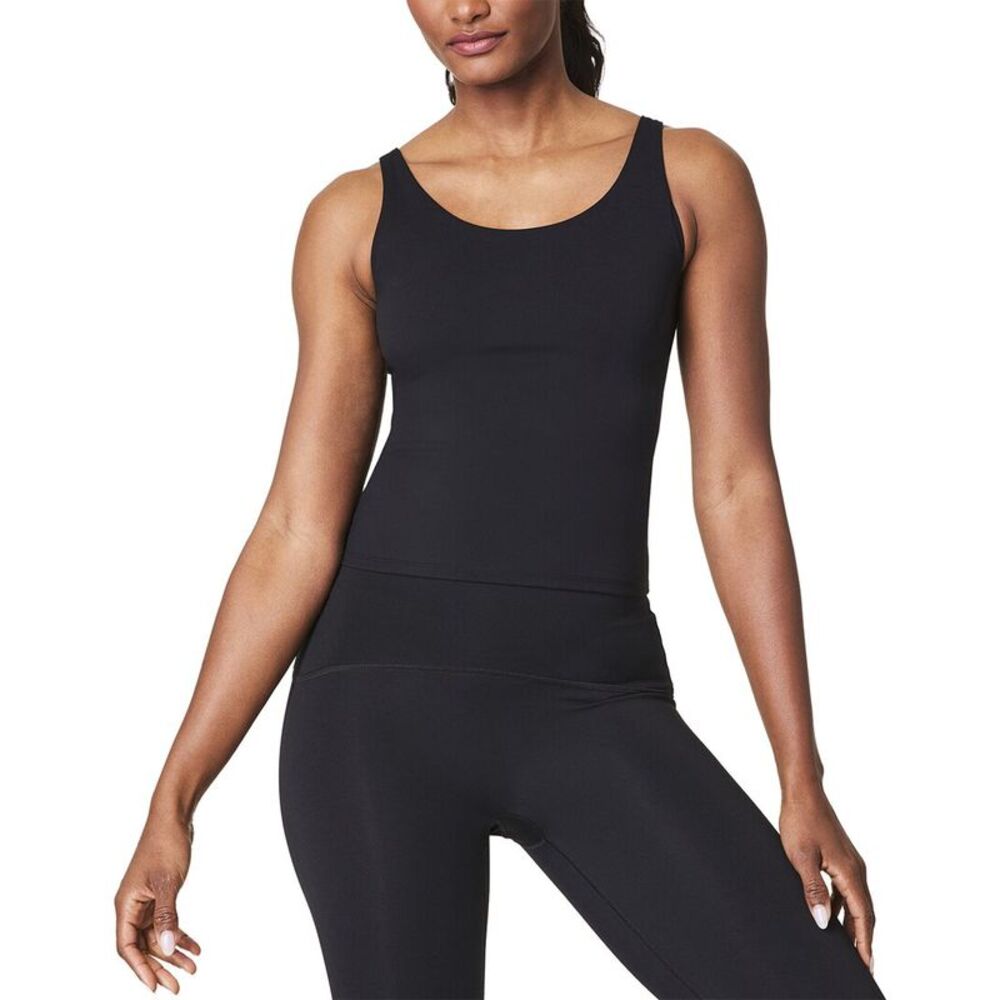 Spanx® Womens  Get Moving Shelf Tank, Black